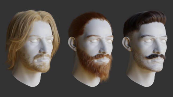 Principled hair BSDF (создание волос) в Blender 2.80