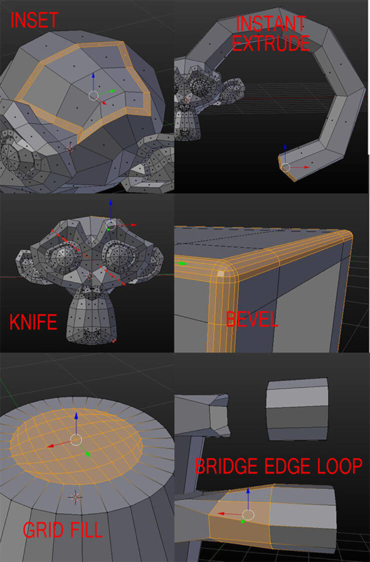 Инструменты 3D моделирования в Blender