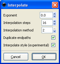 Эффект интерполяции в Inkscape