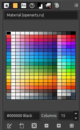 Палитра Google Material Design для Gimp
