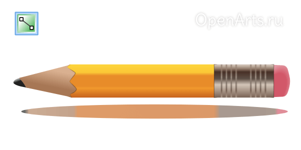 Назначение цветов отражению карандаша в Inkscape