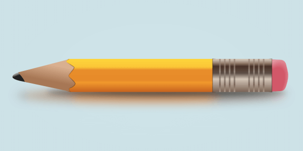 Финальное изображение нарисованного в Inkscape карандаша
