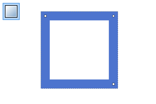 Рисование квадрата с обводкой в Inkscape