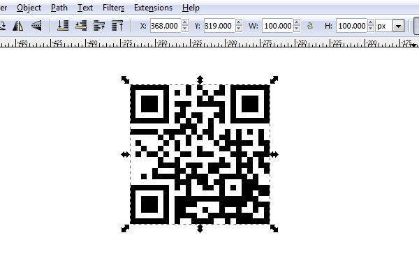 Исправление QR-кода в Inkscape