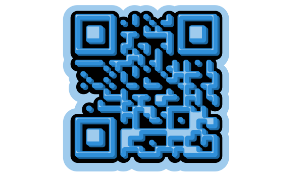Стилизованный в Inkscape QR-код