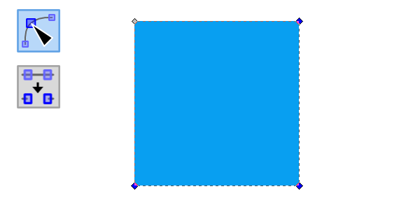 Преобразование квадрата в треугольник в Inkscape