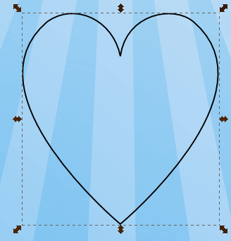 Рисование сердца в Inkscape