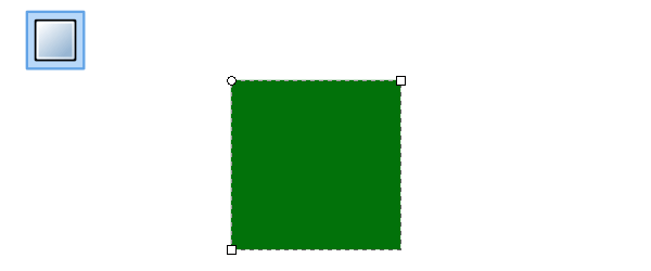 Рисование зеленого квадрата в Inkscape
